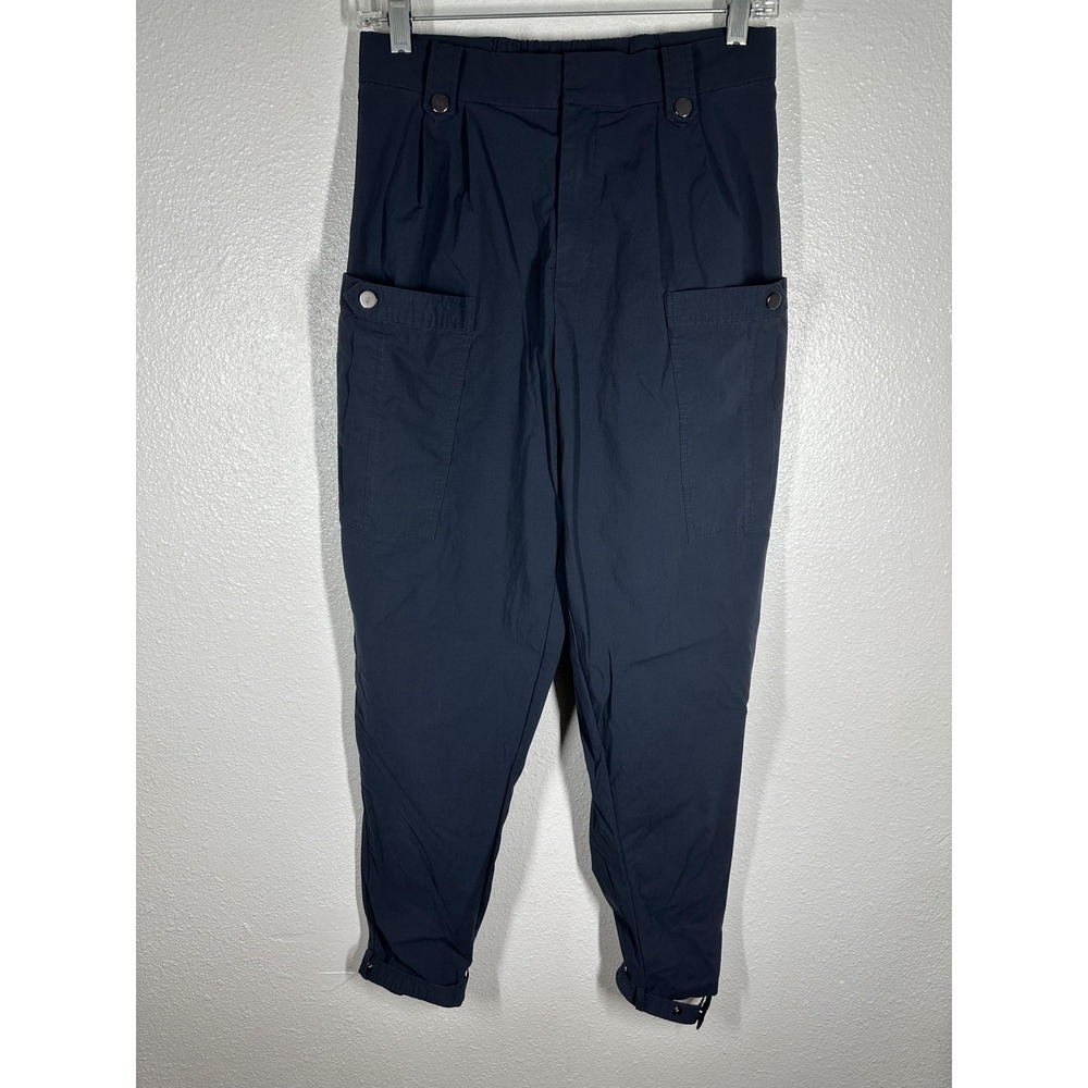 Gentle Herd Cargo Pants Womens Medium Blue Tapered Leg Elastic‎ Waist Stretch